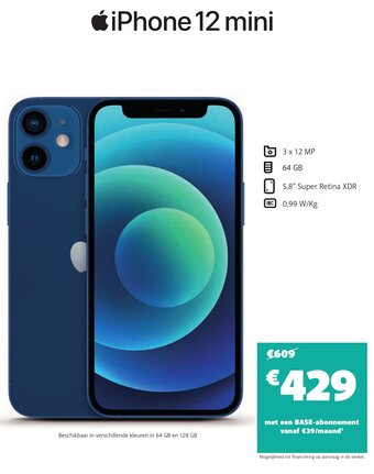 Base iPhone 12 mini aanbieding