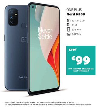 Base ONE PLUS Nord N100 aanbieding