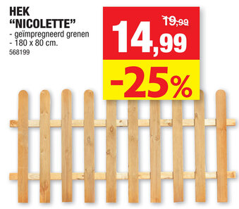 Hubo Hek Nicolette 180x80 cm aanbieding