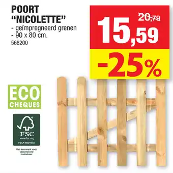 Hubo Poort Nicolette 90x80 cm aanbieding