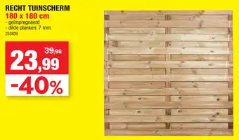 Hubo Recht tuinscherm 180x180 cm aanbieding