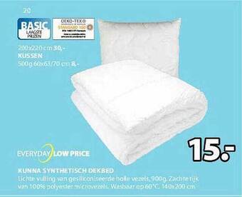 Jysk Kunna Synthetisch Dekbed aanbieding