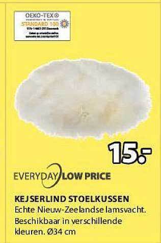 Jysk Kejserlind Stoelkussen aanbieding