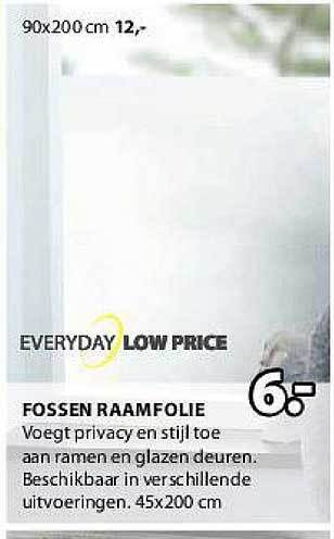Jysk Fossen Raamfolie aanbieding