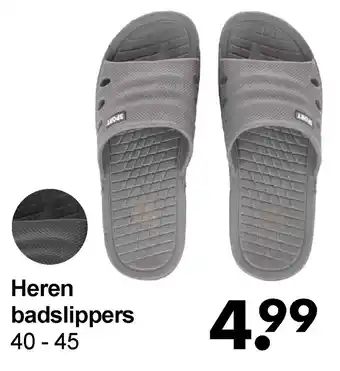 Wibra Heren badslippers 40 - 45 aanbieding