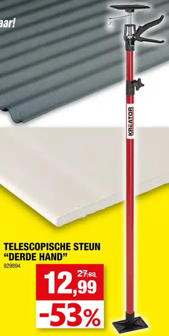 Telescopische steuin Derde hand