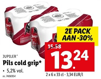 Lidl Jupiler Pils cold grip aanbieding