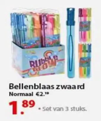 Bellenblaas zwaard