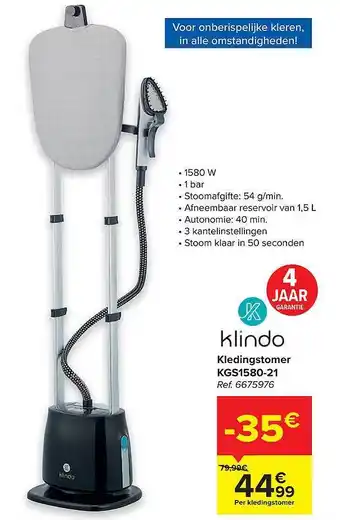 Hyper Carrefour Klindo Kledingstomer aanbieding