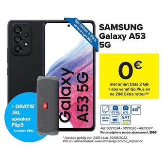 Hyper Carrefour Samsung Galaxy A53 5g aanbieding