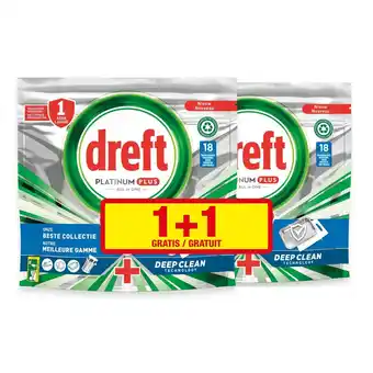 Delhaize 2x18 Vaatwascapsules | ADW | Patinum + | Deep Clean | Promopack 1+1 aanbieding