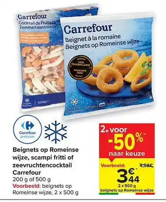 Carrefour Beignets Op Romeinse Wijze Scampi Fritti Of Zeervruchtencocktail Carrefour aanbieding