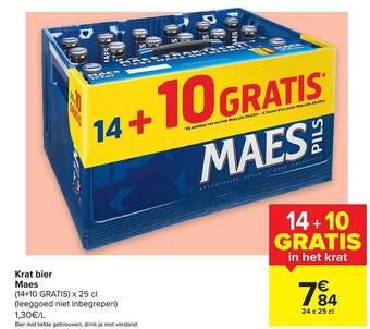 Carrefour Krat Bier Maes aanbieding