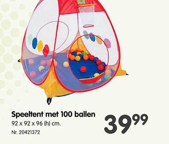 Speeltent Met 100 Ballen