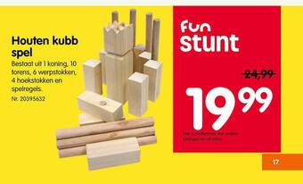 Fun Houten Kubb Spel aanbieding