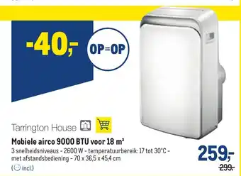 Makro Tarrington house Mobiele airco 9000 BTU voor 18 m² aanbieding