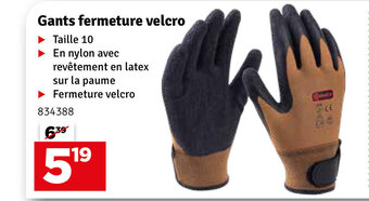 Gants fermeture velcro