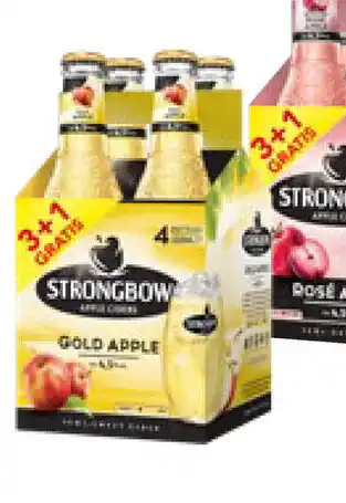 Prik en Tik Strongbow Gold Apple 4 x 33 cl aanbieding