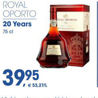 Prik en Tik Royal Oporto 20 Years 75cl aanbieding