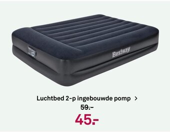 Luchtbed 2-p ingebouwde pomp