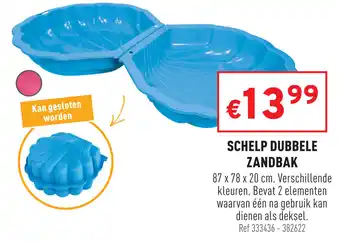 Trafic Schelp dubbele zandbak 87*78*20 cm aanbieding
