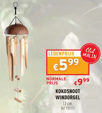 Trafic Club Malin Kokosnoot windorgel 13 cm aanbieding