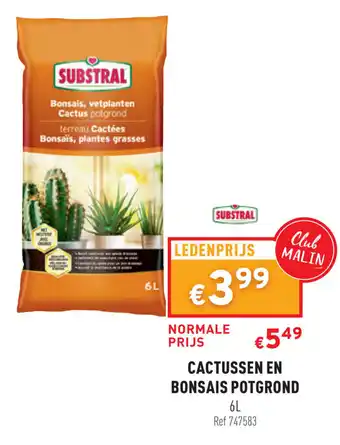 Trafic Substral Cactussen en bonsais potgrond 6L aanbieding