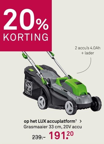 Karwei Op het LUX accuplatform aanbieding