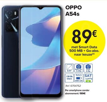 Carrefour Oppo A54s aanbieding