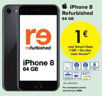 Carrefour iPhone 8 Refurbished 64 GB aanbieding