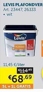 Zelfbouwmarkt Levis Plafondverf aanbieding