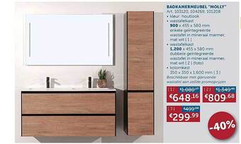 Zelfbouwmarkt Badkamermeubel Molly aanbieding