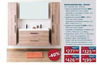 Zelfbouwmarkt Badkamermeubel Bison aanbieding