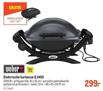 Makro Weber Elektrische Barbecue Q 1400 aanbieding