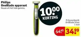 Kruidvat Philips oneblade silver aanbieding