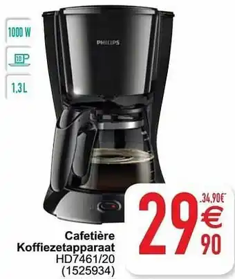 Philips cafetière koffiezetapparaat hd7461-20
