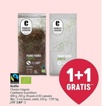 Delhaize Koffie Charles Liégeois aanbieding