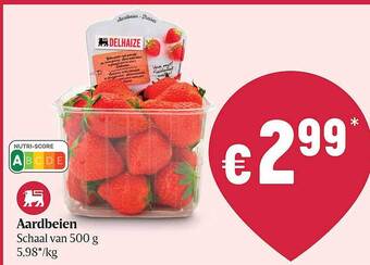 Delhaize Aardbeien aanbieding