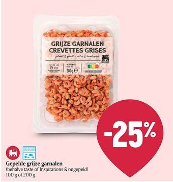 Delhaize Gepelde Grijze Garnalen aanbieding