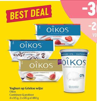 Delhaize Yoghurt Op Griekse Wijze Oîkos aanbieding