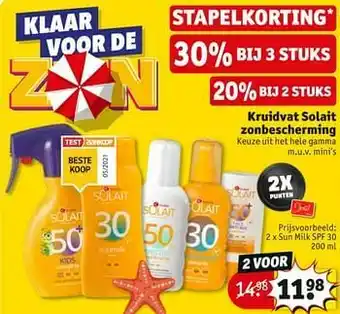 Kruidvat Kruidvat sun milk spf 30 aanbieding