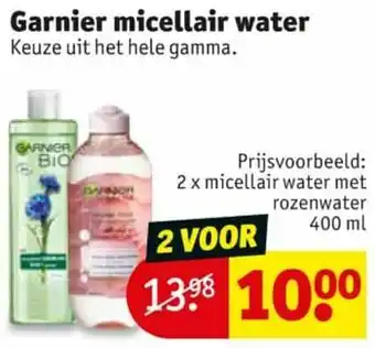 Kruidvat Garnier micellair water met rozenwater aanbieding