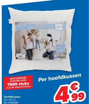 Carrefour Hoofdkussen 60x60 cm aanbieding