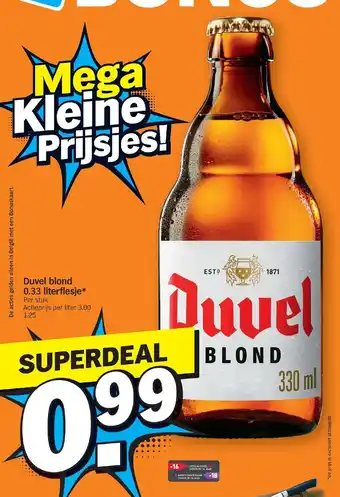 Albert Heijn Duvel blond 0.33 literflesje* 330 ml aanbieding