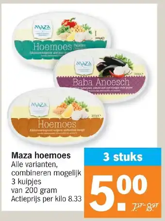 Albert Heijn Maza hoemoes 3 stuks aanbieding