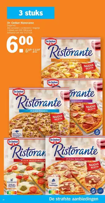 Albert Heijn Dr. oetker ristorante 216-390 gram aanbieding