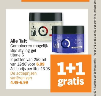 Albert Heijn Taft 250 ml aanbieding
