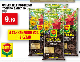 Hubo Universele Potgrond "Compo sana" 40 L aanbieding