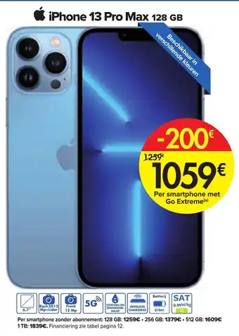 Carrefour iPhone 13Pro Max 128 GB aanbieding