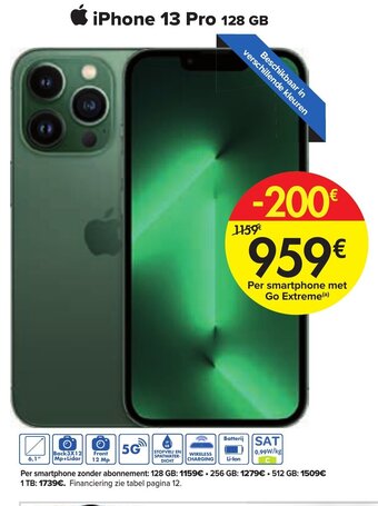Carrefour iPhone 13 Pro 128GB aanbieding